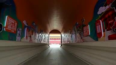 横店影视城明清宫苑城门洞穿越城楼古代建筑视频的预览图